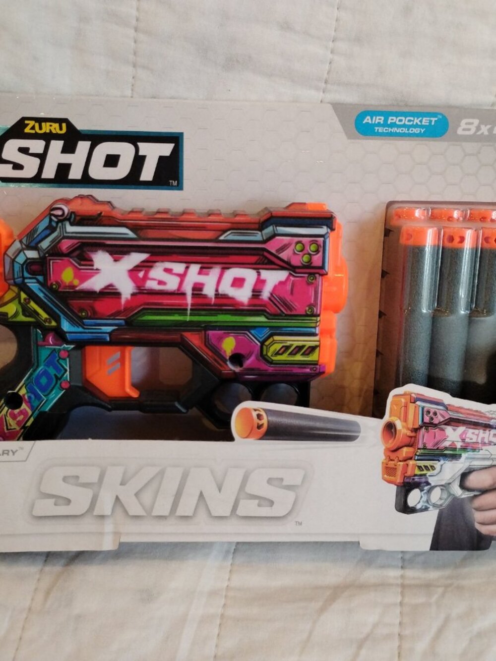 Zuru X-Shot Skins Menace Foam Dart Blaster 8 Darts Brand New